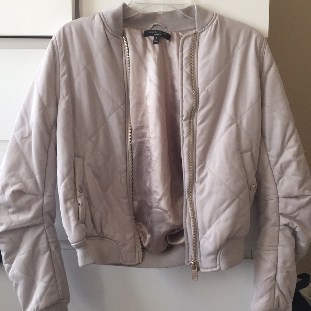 Romeo&Juliet Couture Champagne bomber jacket